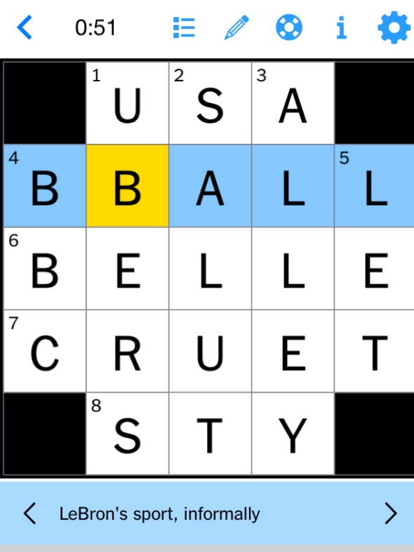 l a times mini crossword