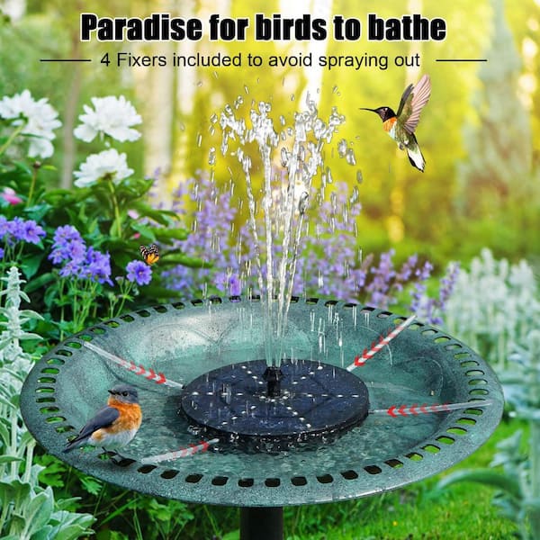 solar power bird bath fountain pump