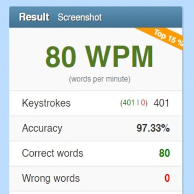 70 wpm