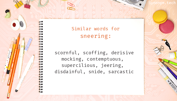 sneering synonym