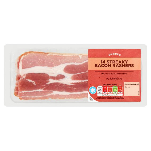 how many calories are in a rasher of bacon