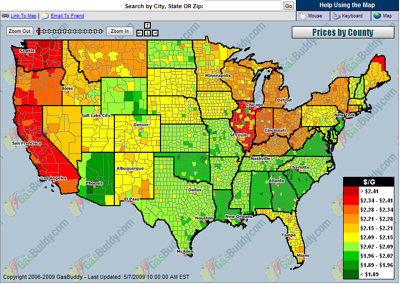 gas buddy map