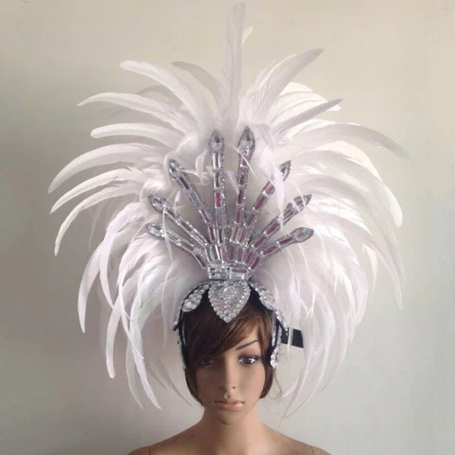 tocados de carnaval con plumas