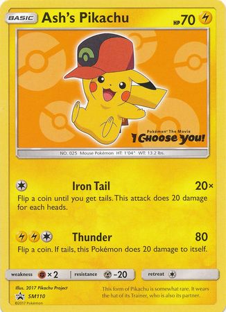 ashs pikachu card