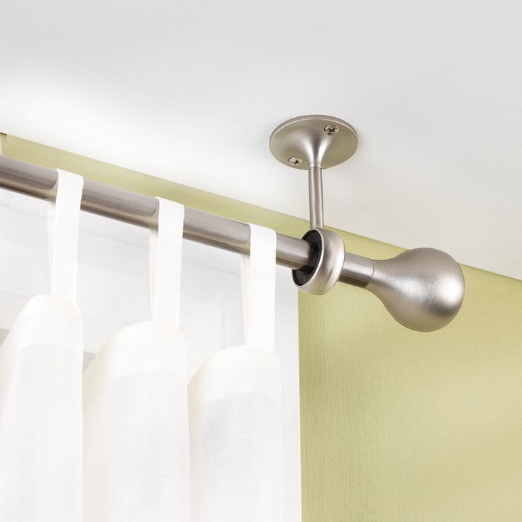 ceiling curtain rod brackets