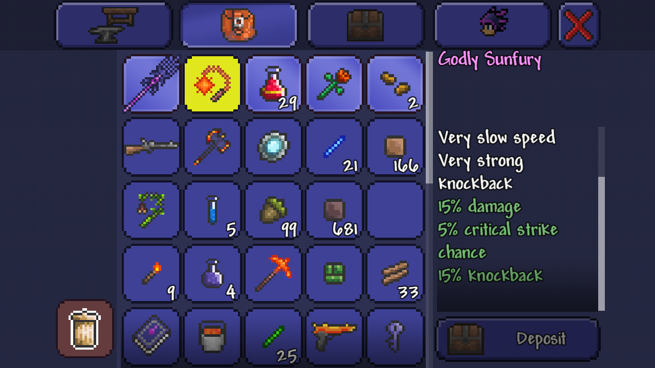 terraria demonic modifier