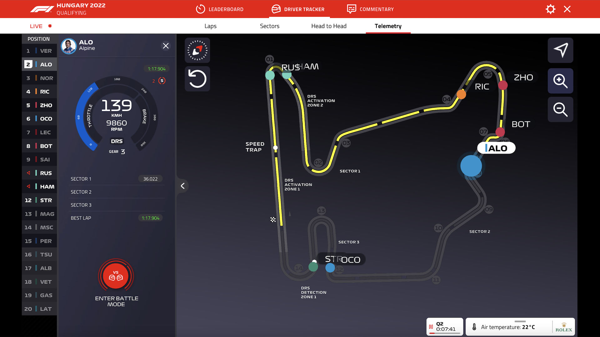 f2 live timing