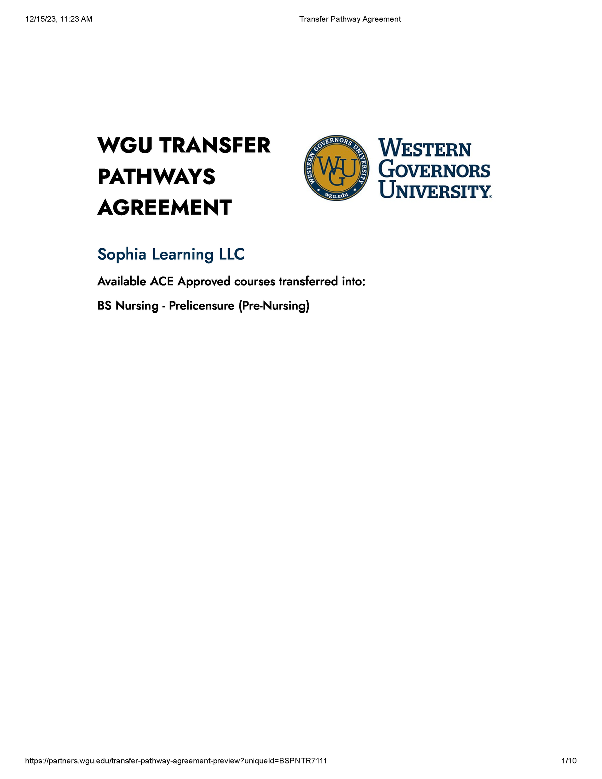 wgu transfer pathways sophia