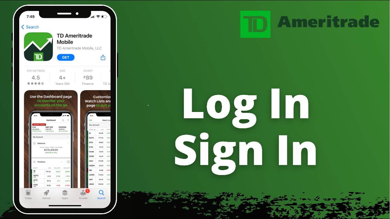 ameritrade log in