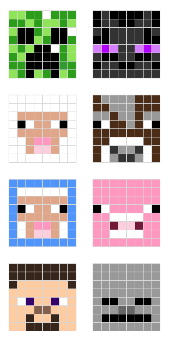 easy minecraft pixel art