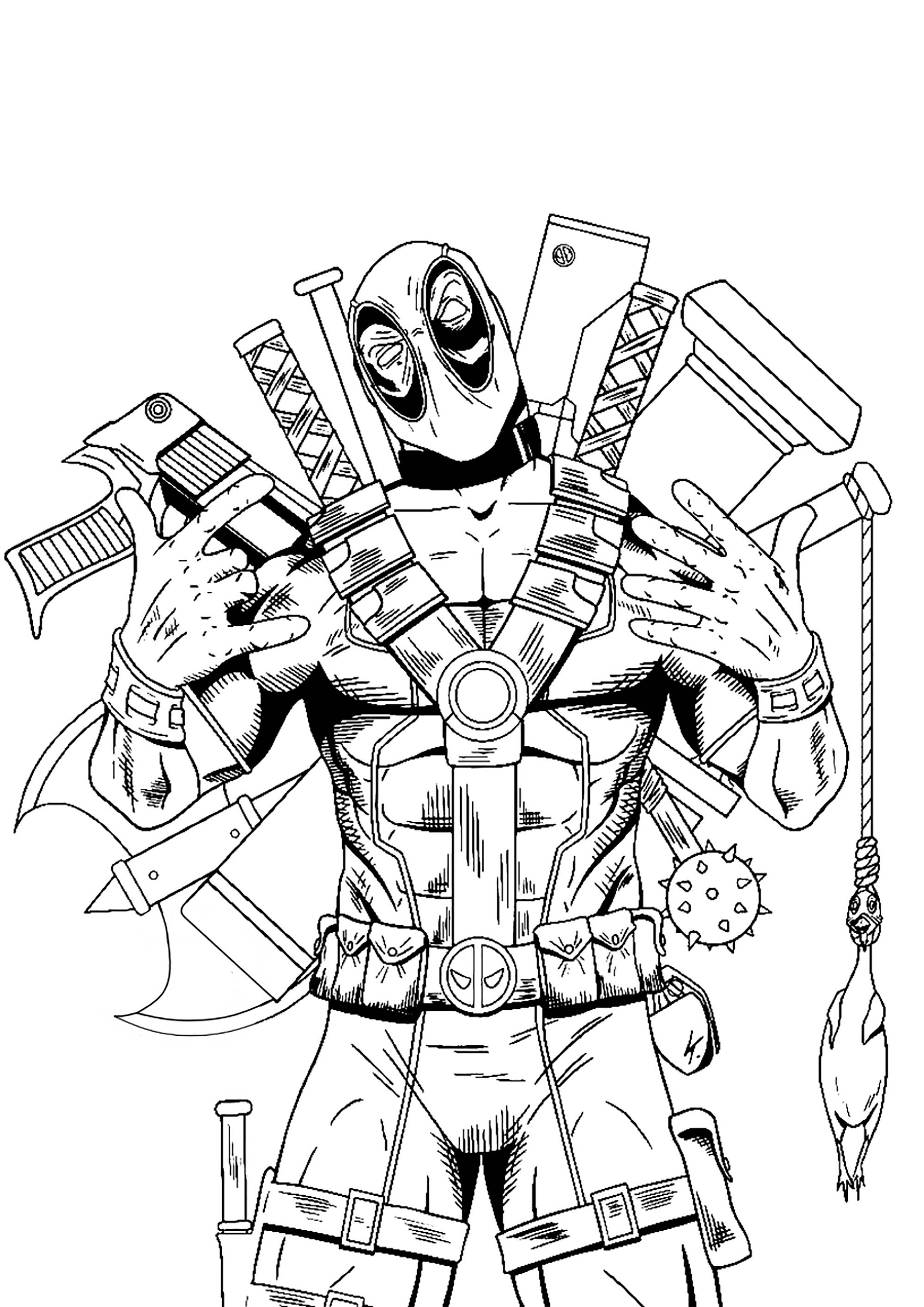 deadpool coloring