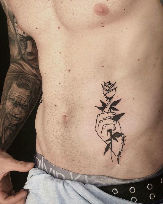 tatuajes hombre abdomen