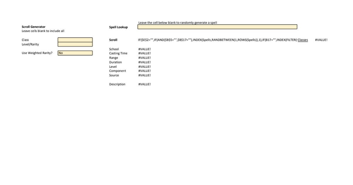 spell scroll generator 5e