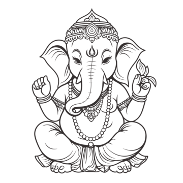 drawing of ganesh bhagwan