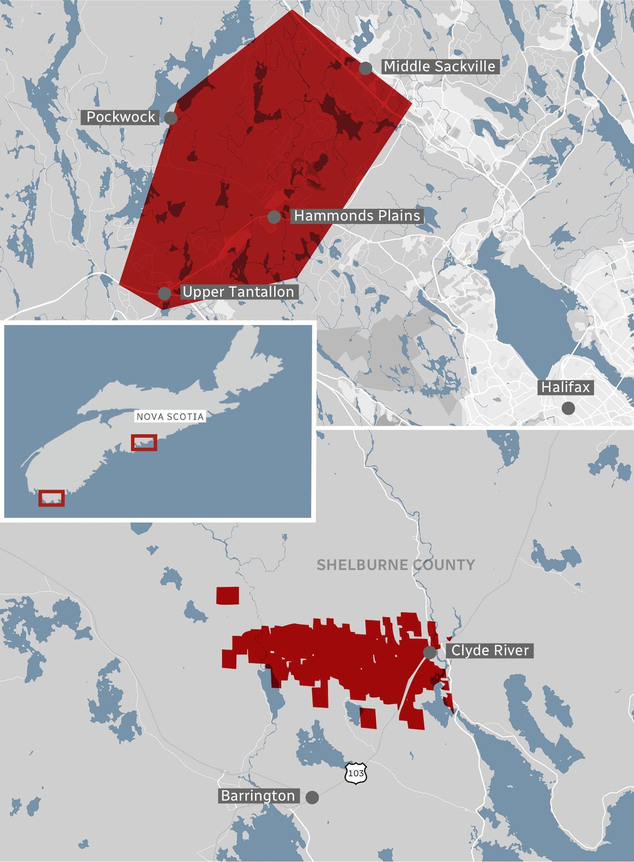 halifax forest fires map