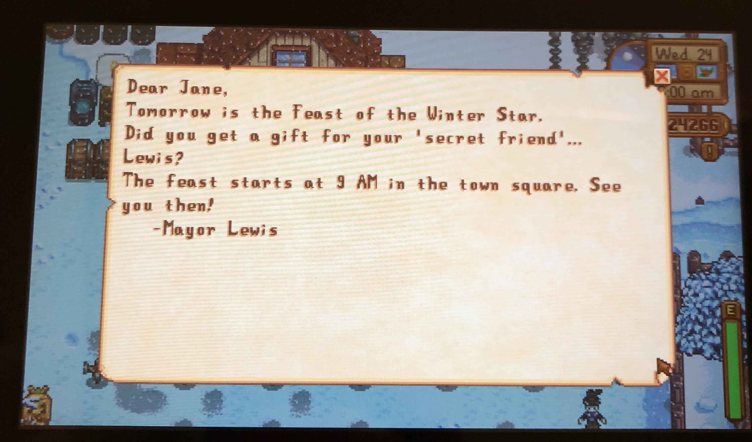 stardew valley secret friend gift