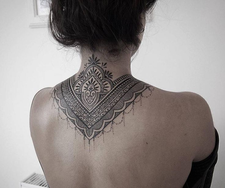 neck and back tattoos