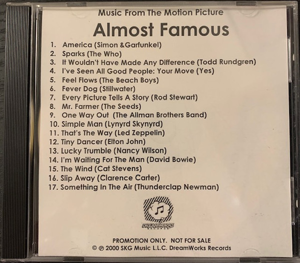 almost famous soundtrack cd