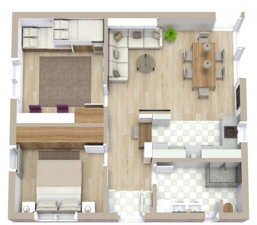 2 bedroom units