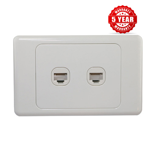 2 gang cable wall plate