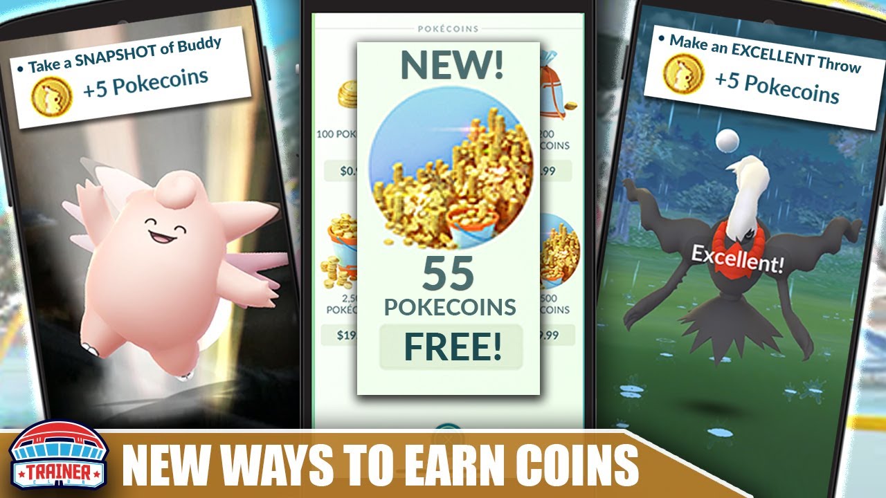 how do you earn coins on pokemon go