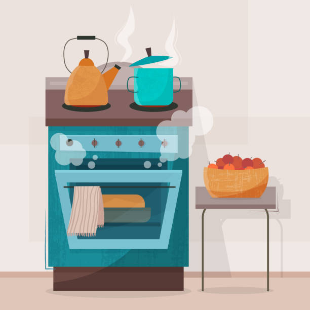 electric stove clipart