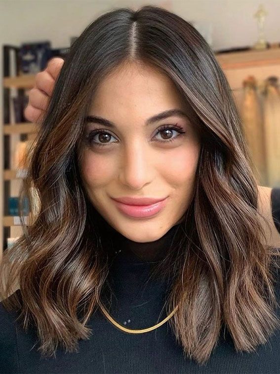 brown shoulder length hairstyles