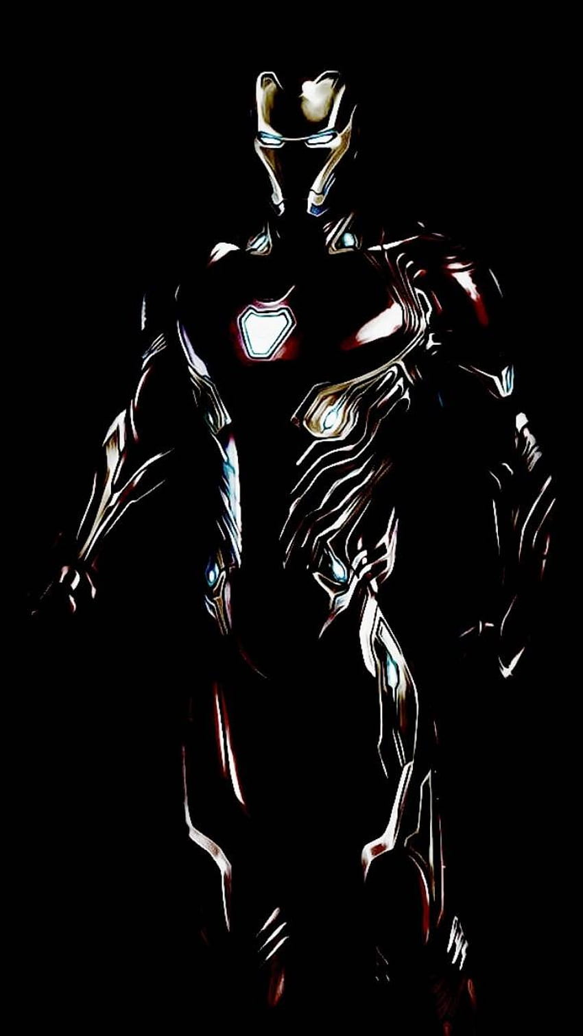 black iron man wallpaper