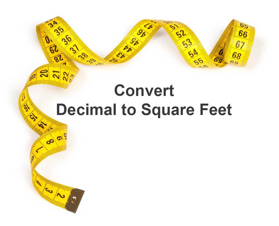 12 decimal to square feet