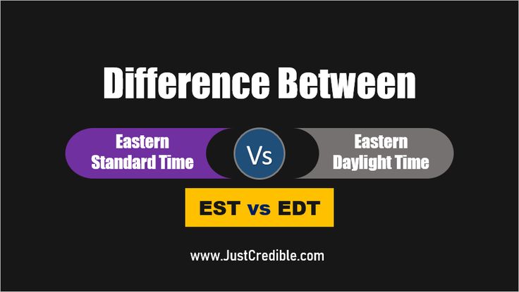 eastern standard time vs eastern daylight time