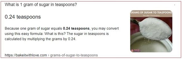 how many teaspoons is 1g