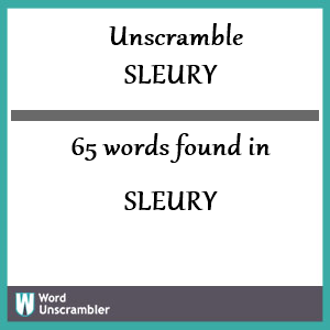 unscramble sludge