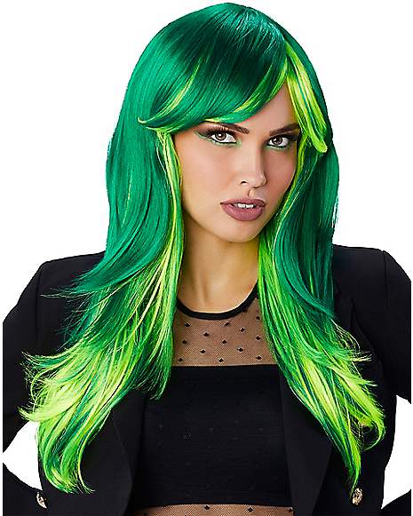 green ombre wig