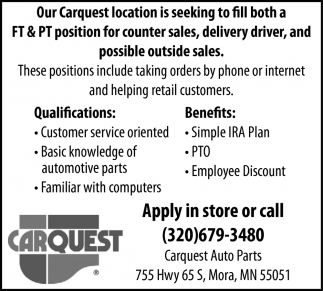 carquest jobs