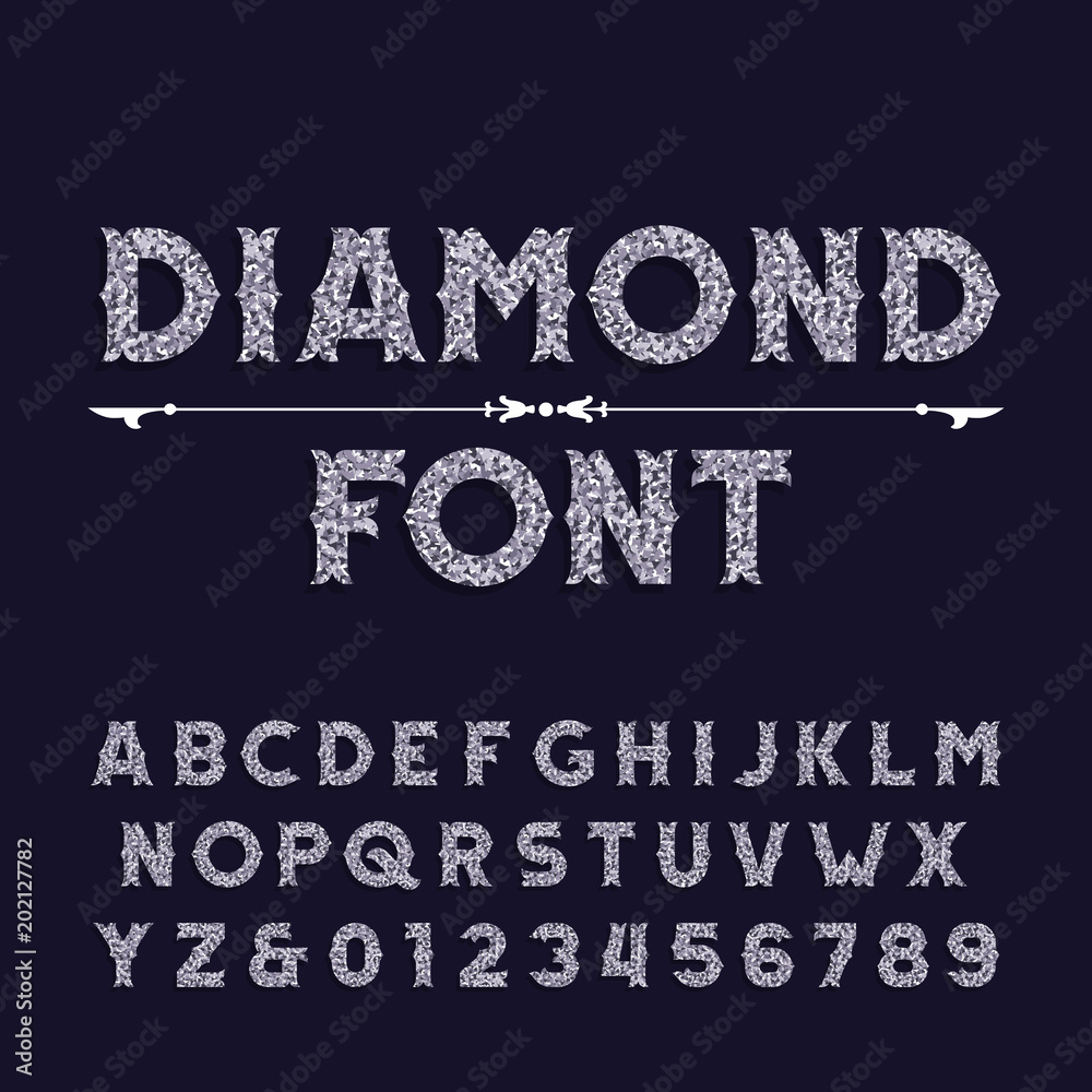 diamond alphabet font