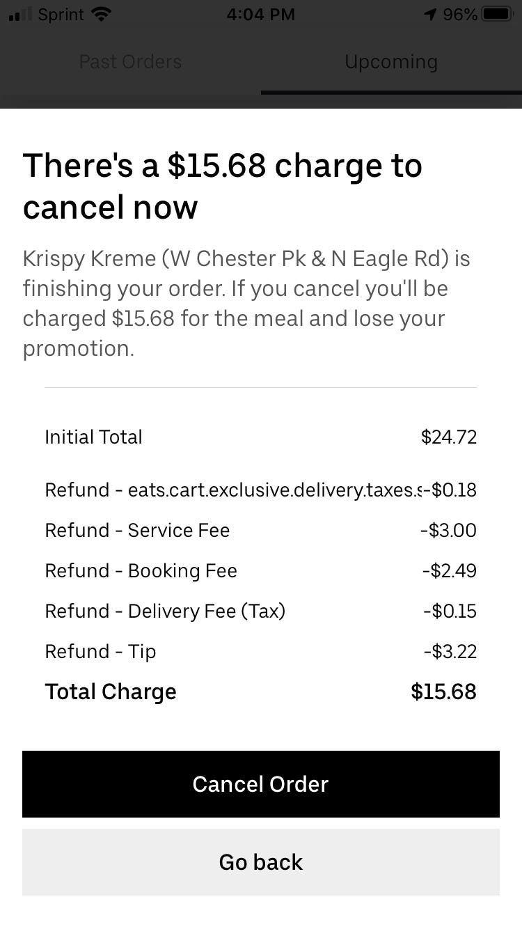 uber eats refund method 2023