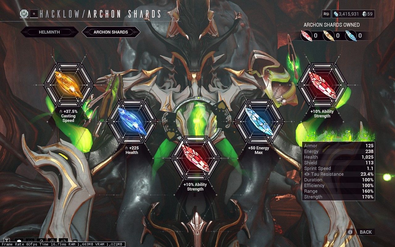 warframe archon shards