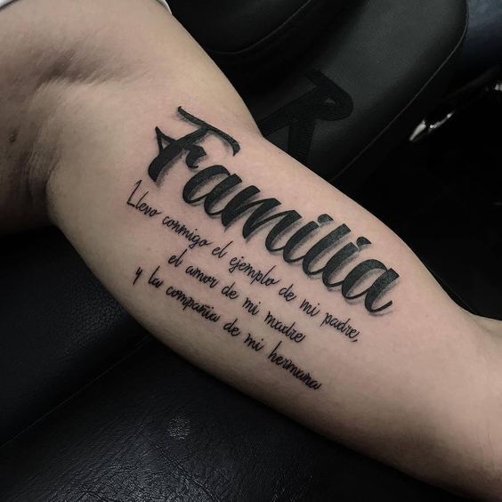 frase de familia tatuaje