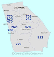 229 area code georgia