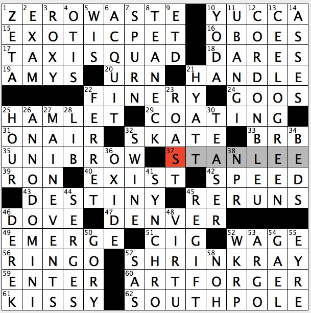 synchronised crossword clue