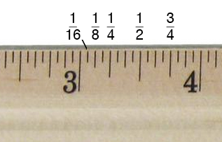 03 inches to fraction