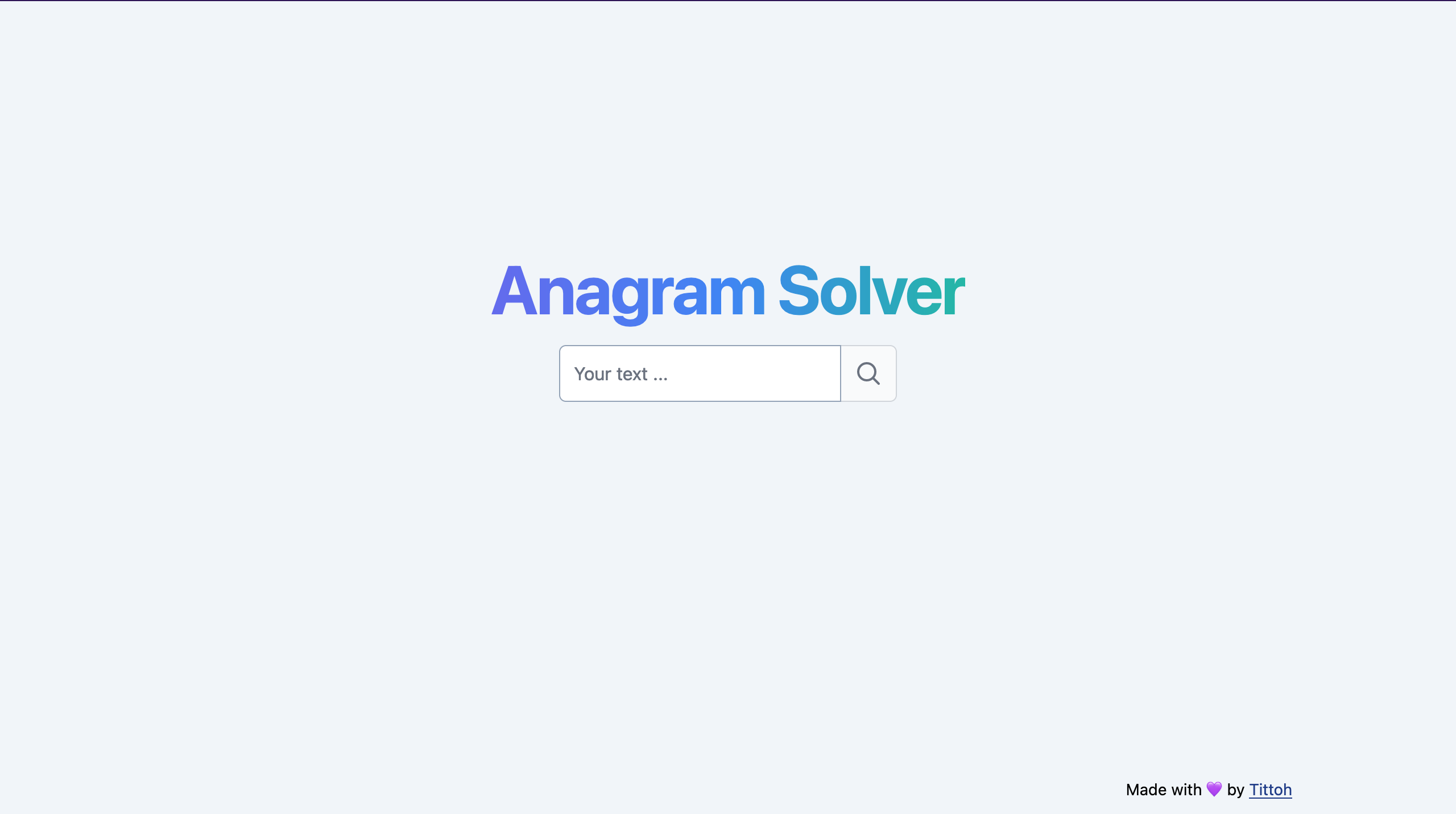 universal anagram solver