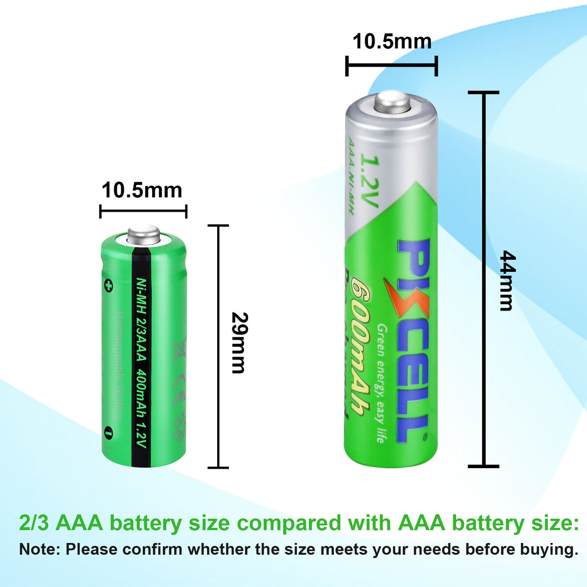 2/3 aaa rechargeable batteries for solar lights