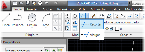 comando extend autocad español