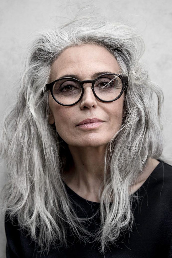 senior eyeglasses for grey hair