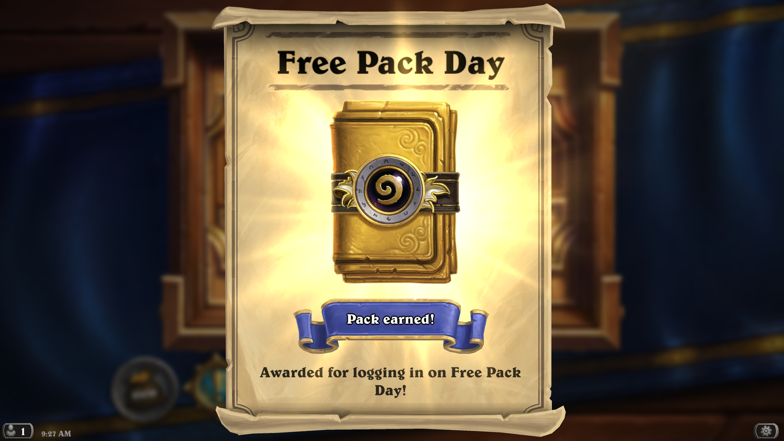 hearthstone free packs