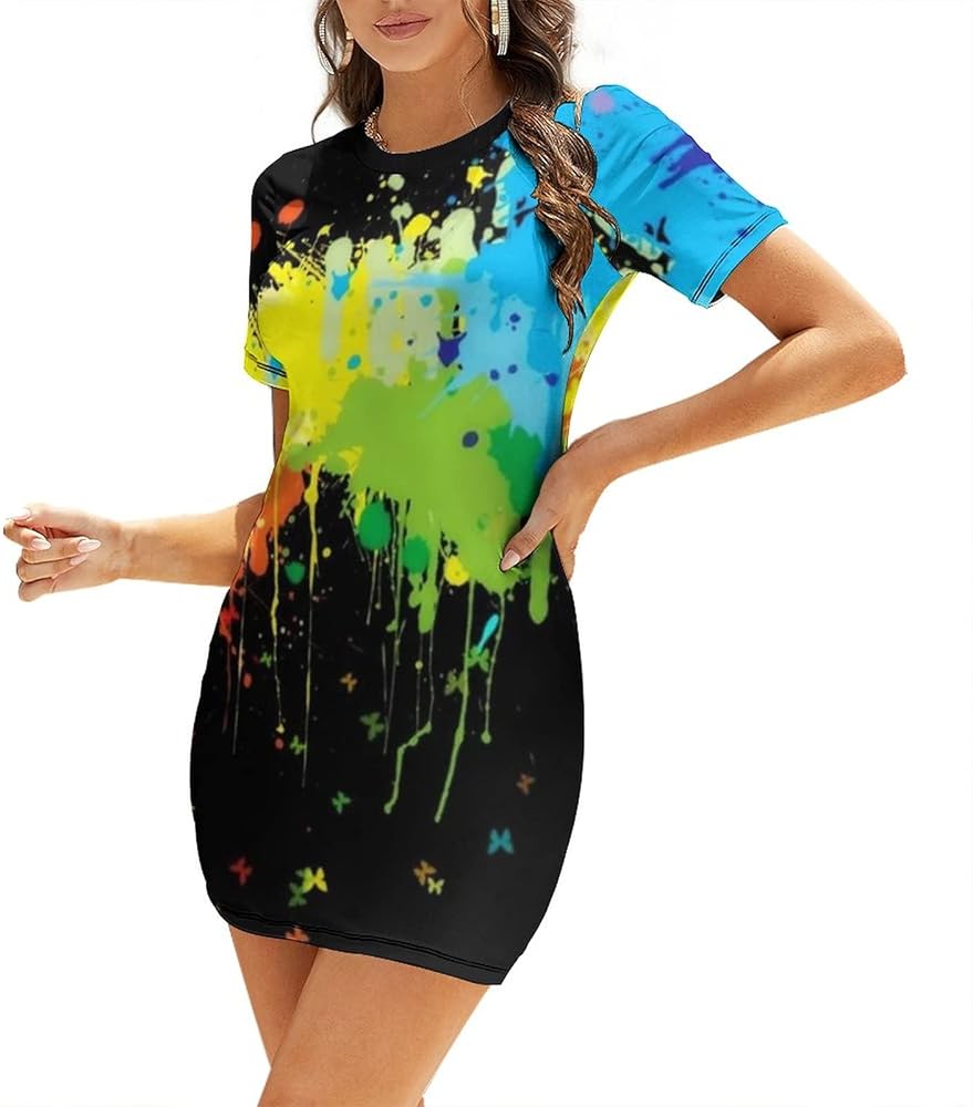 neon outline dress