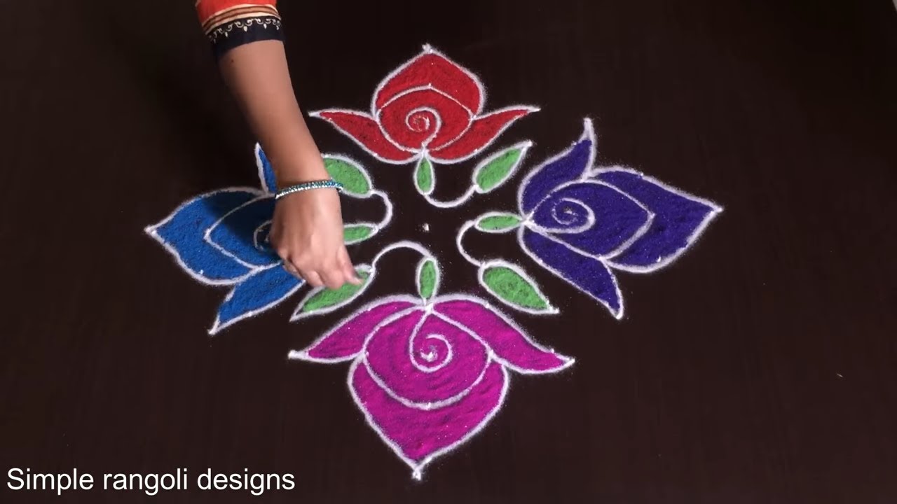 small color kolam designs