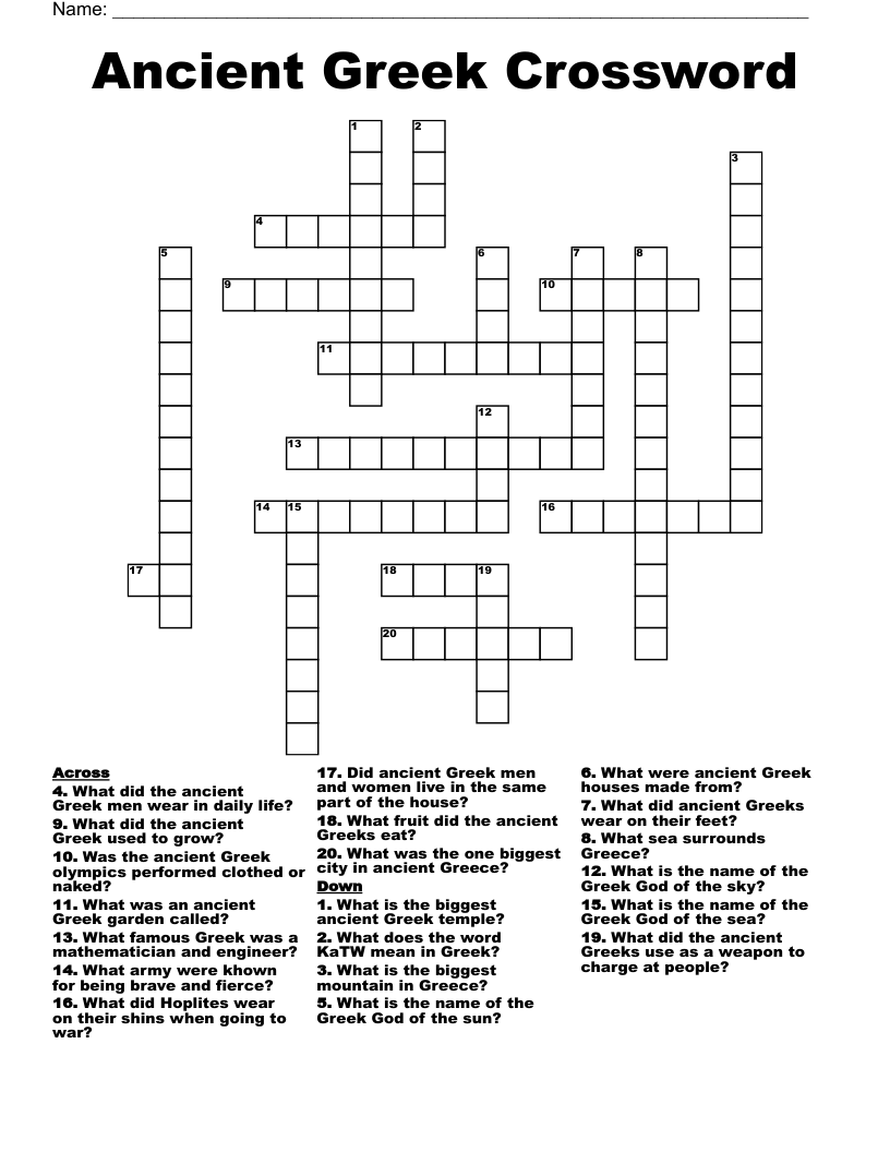 greek mountain crossword puzzle clue