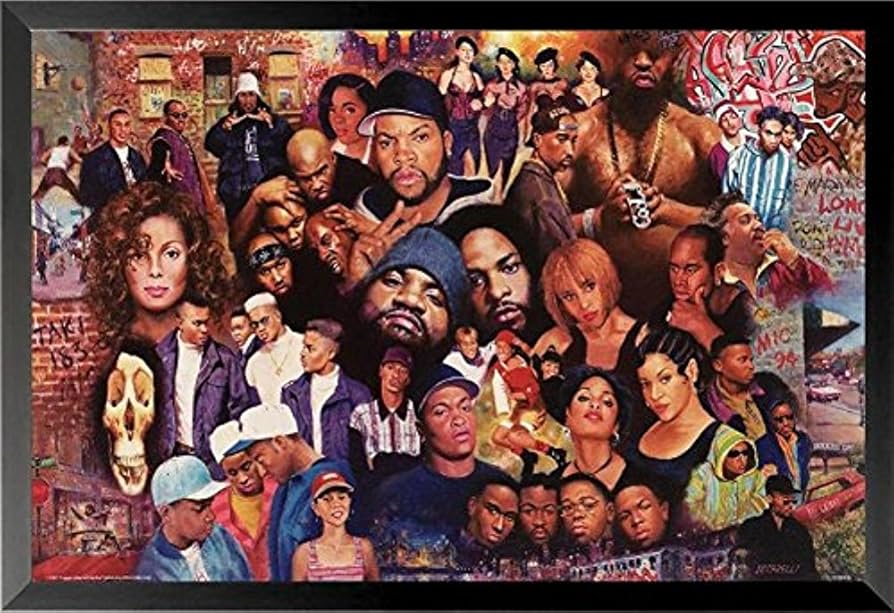 framed hip hop posters